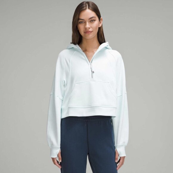Lululemon Baby Blue Cropped Half-Zip Scuba - Picture 1 of 4